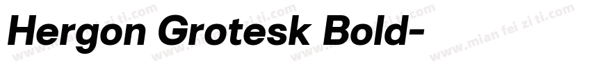 Hergon Grotesk Bold字体转换